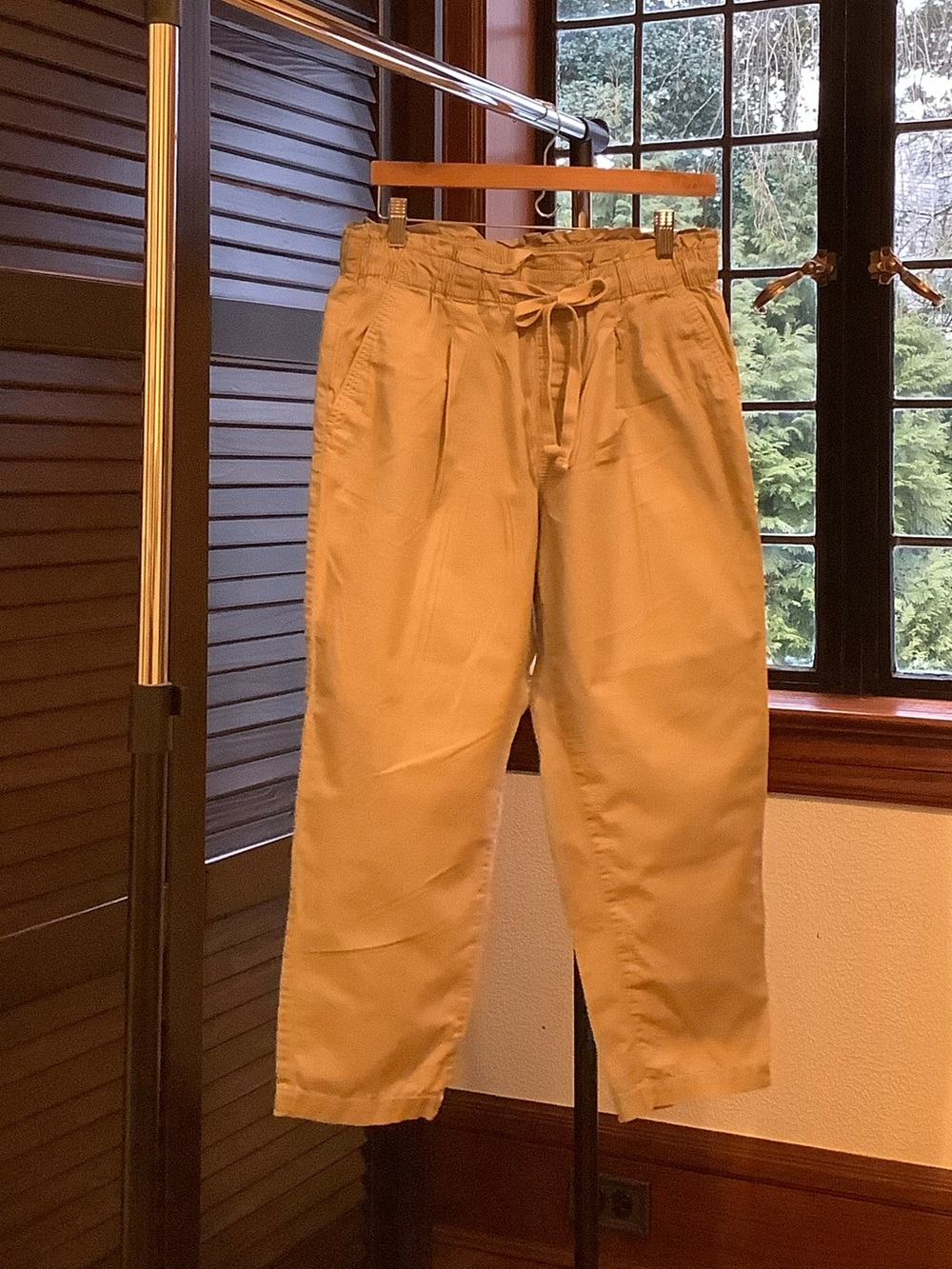 Ann Taylor Loft Casual Paper Bag Pants - Tan (MP)